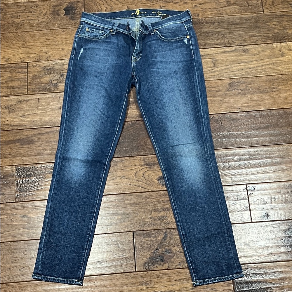 7 for all mankind Women’s Dark Blue Skinny Jeans size 30